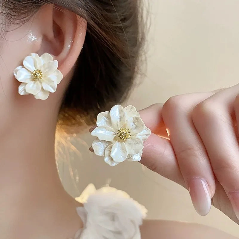 Korean Flower Earrings