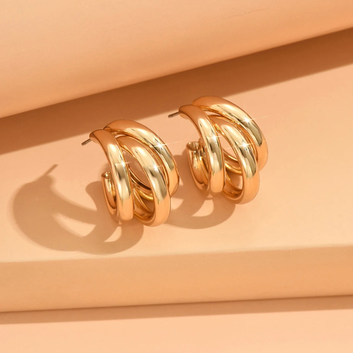 Circled Hoop Earrings