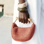 Half-Moon Straw Bag