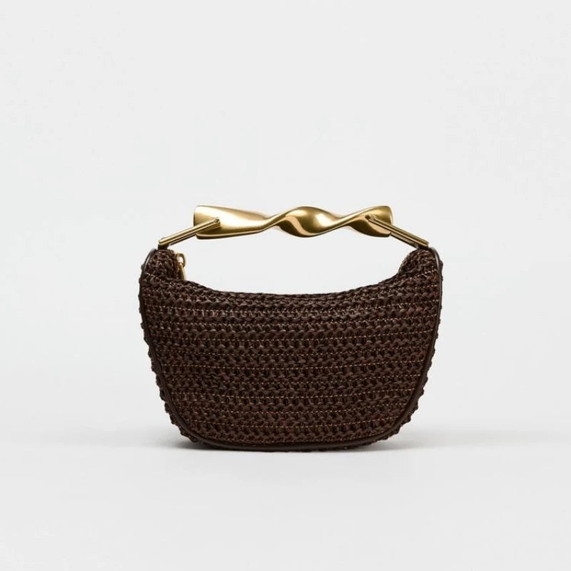 Half-Moon Straw Bag