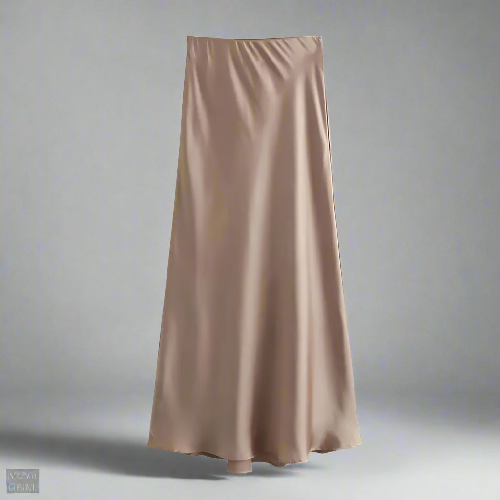 High Waist Satin Skirt