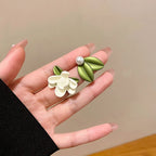 Asymmetry Flower Earrings