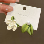 Asymmetry Flower Earrings