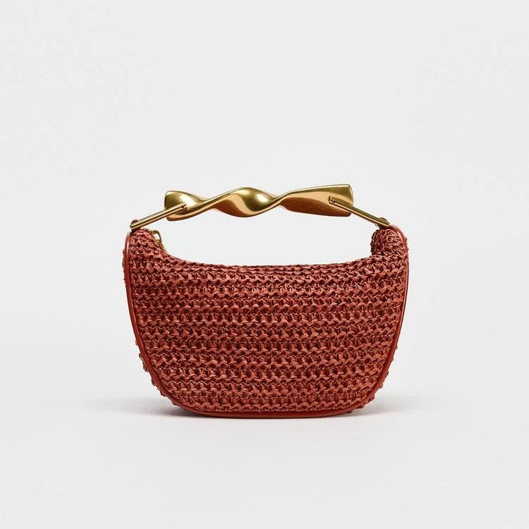 Half-Moon Straw Bag