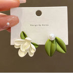 Asymmetry Flower Earrings