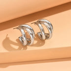 Circled Hoop Earrings