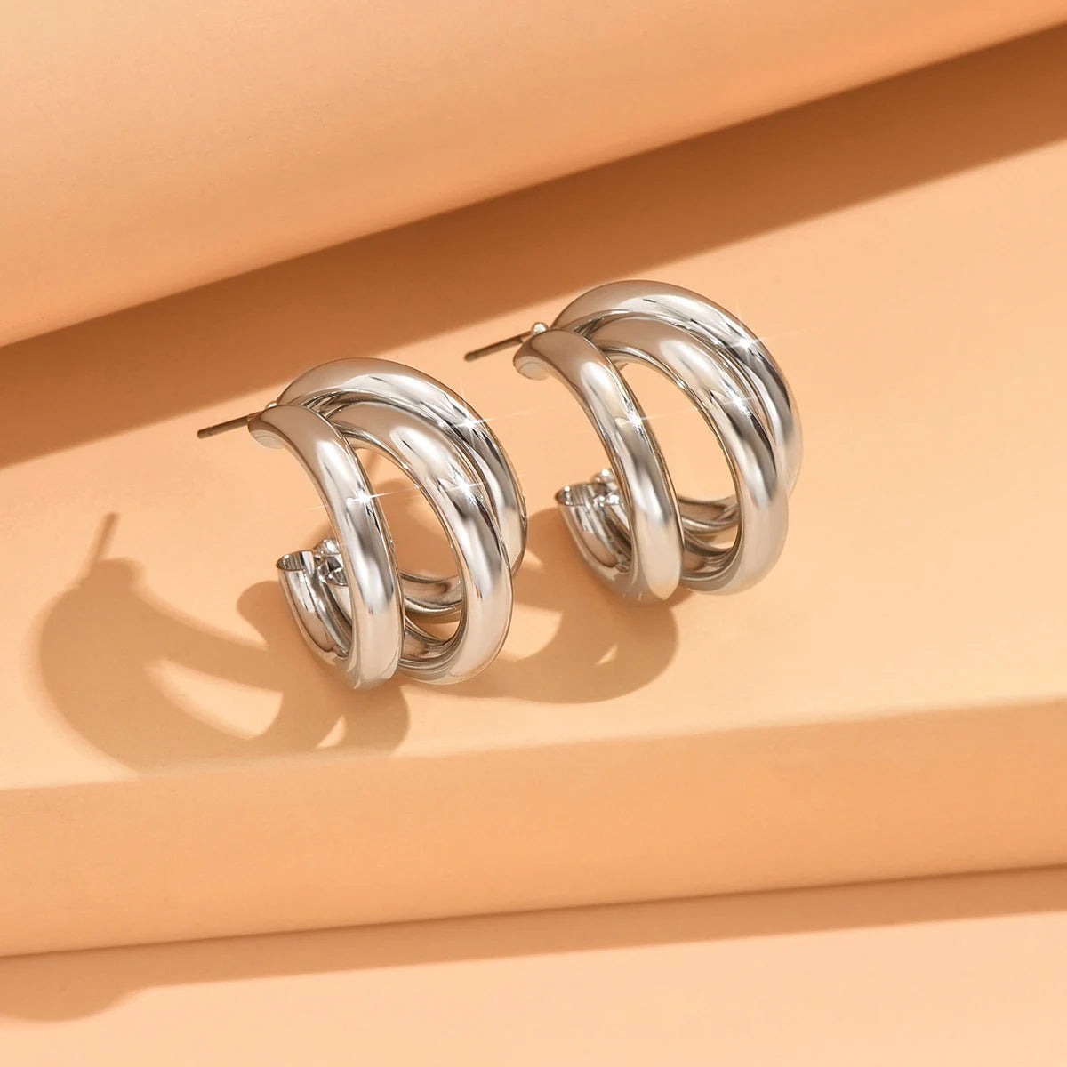 Circled Hoop Earrings