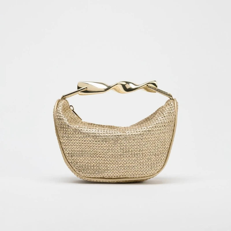 Half-Moon Straw Bag