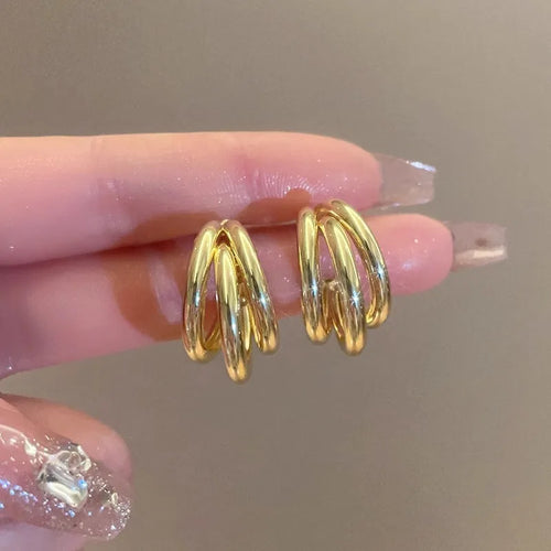 Circled Hoop Earrings