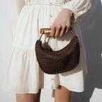 Half-Moon Straw Bag