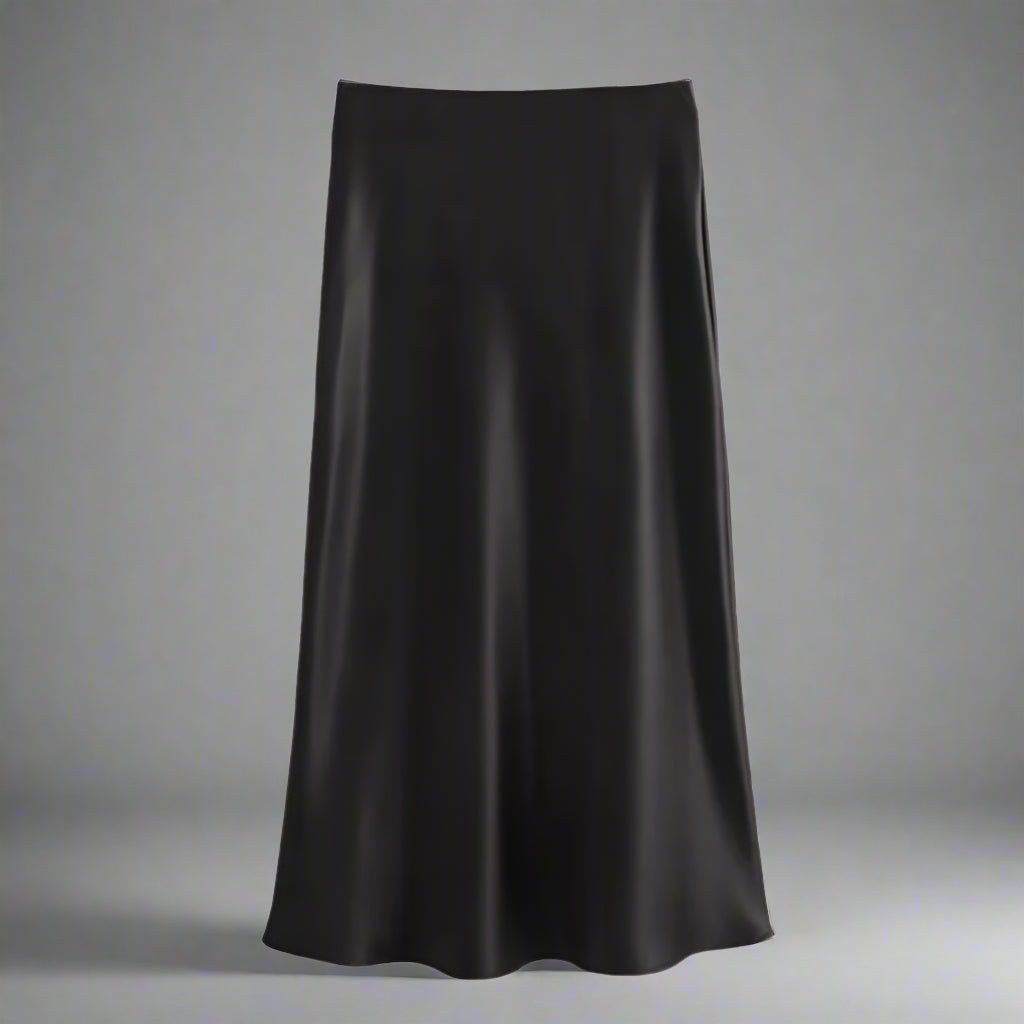 High Waist Satin Skirt
