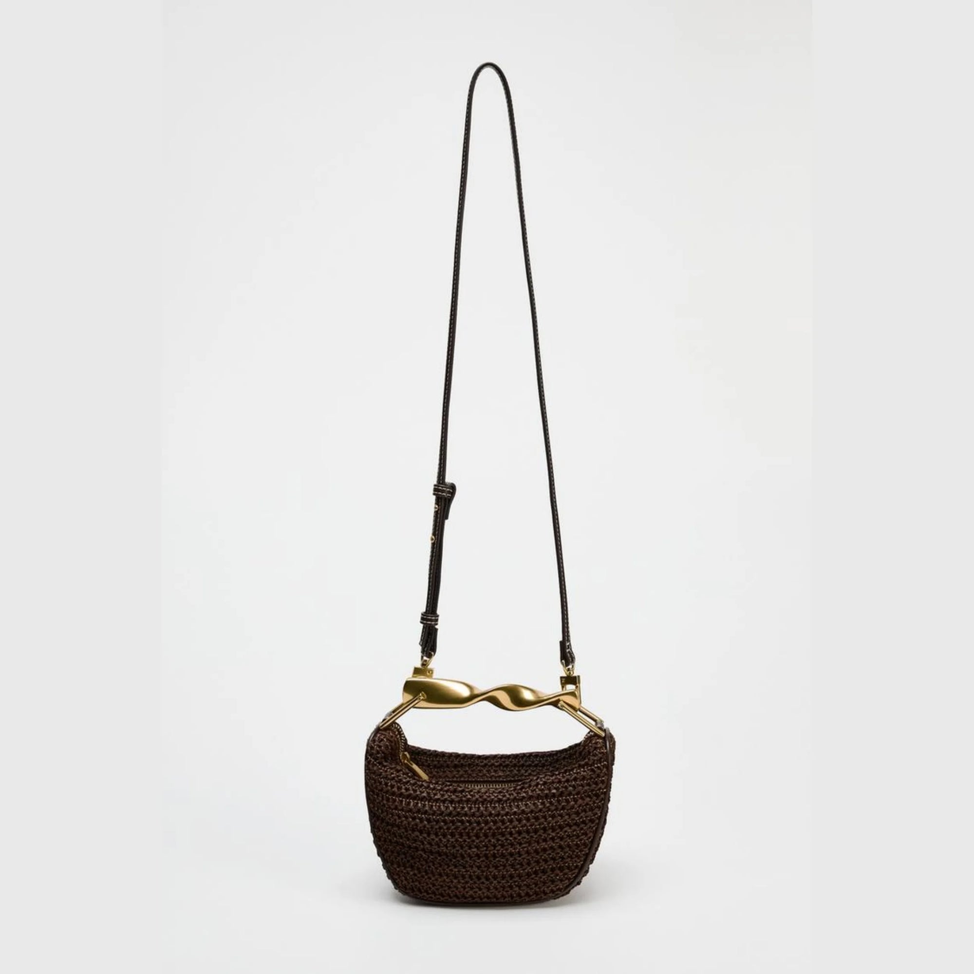 Half-Moon Straw Bag
