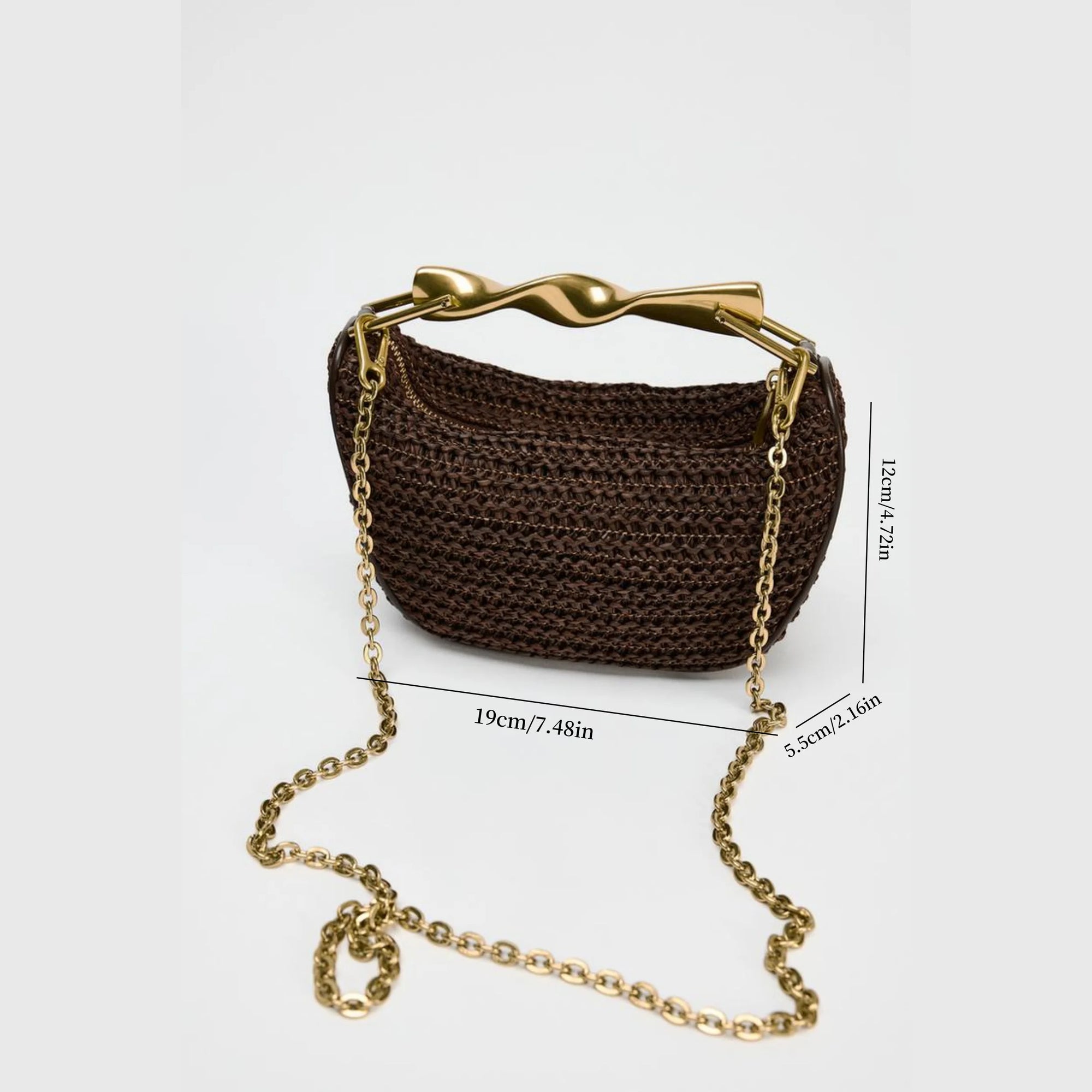 Half-Moon Straw Bag