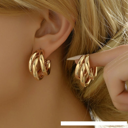 Circled Hoop Earrings