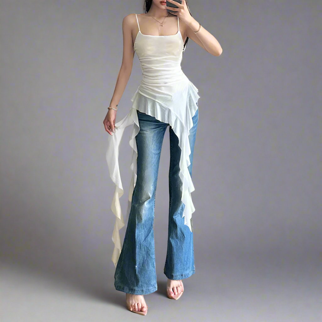 Gradiant Ruffle Dress